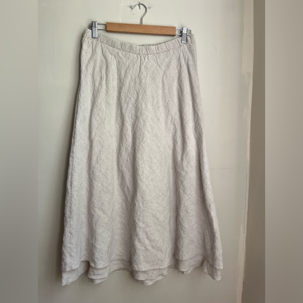 j jill love linen bias cut midi skirt